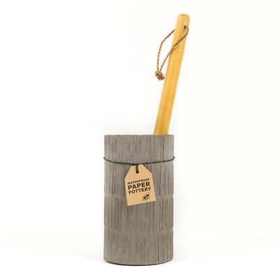 Eco-friendly Toilet Brush Holder Ethically Made with Waterproof Paper Pottery from Recycled Materials. Fair Trade. 