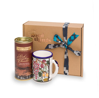 Hot Chocolate Gift Pack | Fairtrade Drinking Chocolate & Artisan Mug
