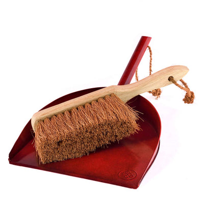 Plastic-free Dustpan & Brush Red | Sustainable Home | All of the Good Things